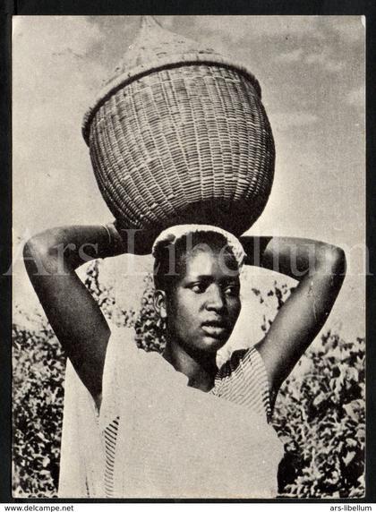 Postcard / femme / woman / Burundi / photo infor / 2 scans