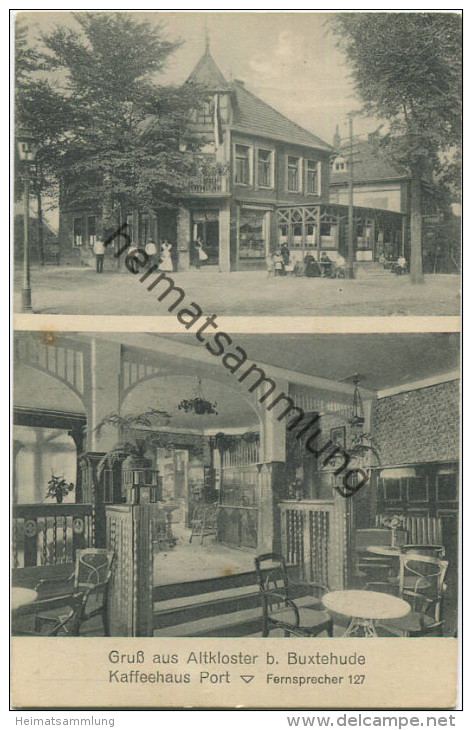 Buxtehude - Altkloster - Kaffeehaus Port - Verlag H. Behning Photograph Buxtehude