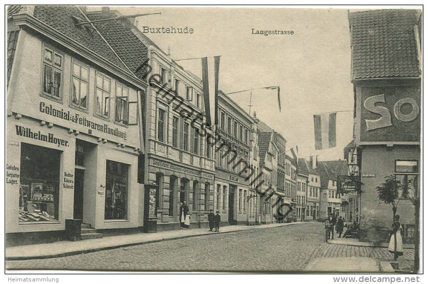 Buxtehude - Langestrasse - Verlag H. Behning Photograph Buxtehude gel. 1908