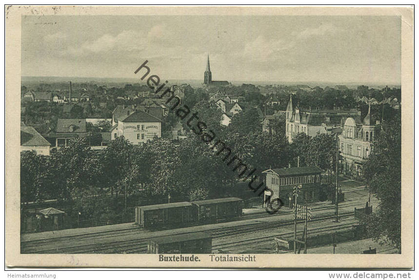 Buxtehude - Totalansicht - Gleisanlagen - Verlag C. Hausmann Buxtehude gel. 1926