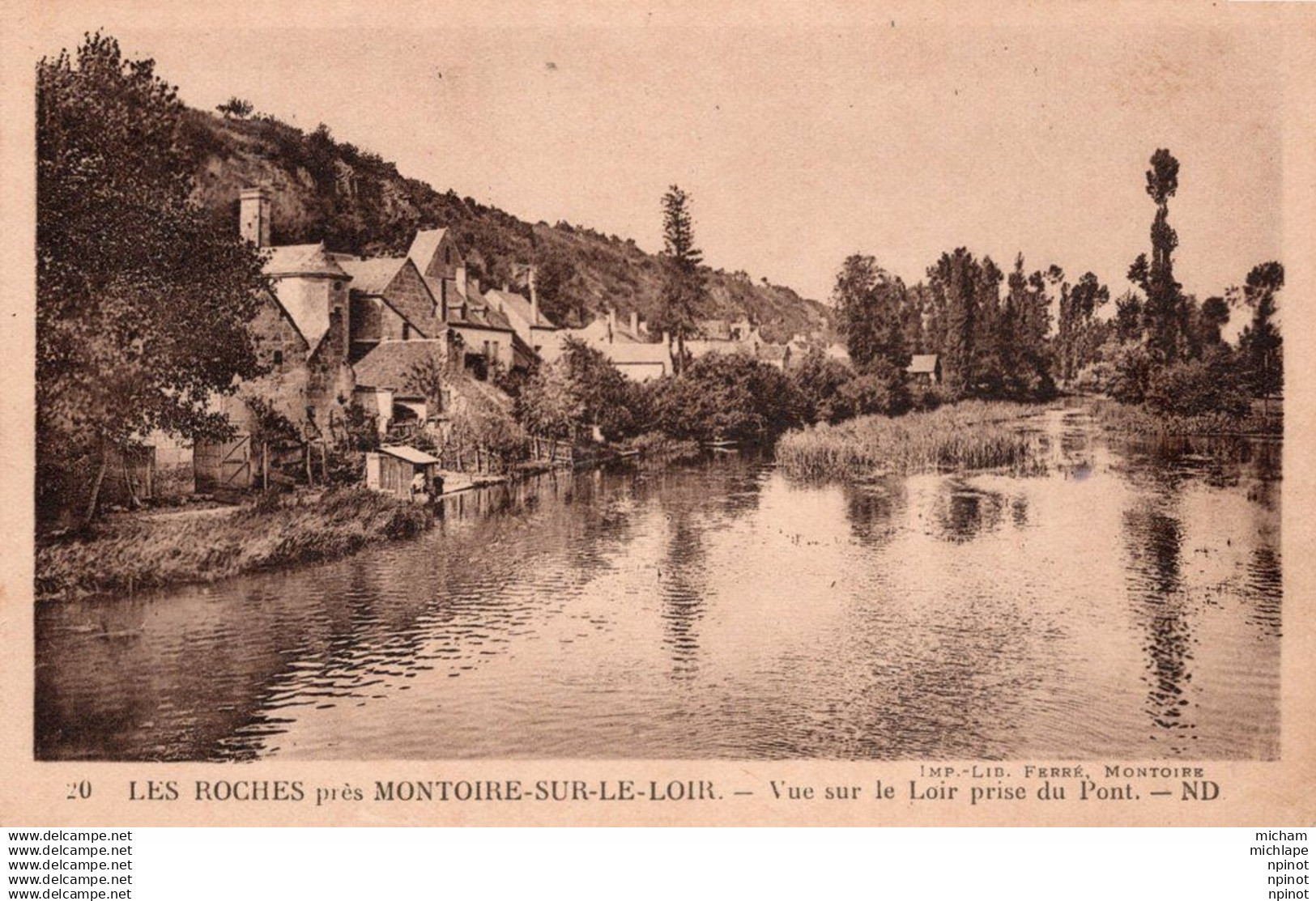 C P A   41 - MONTOIRE - SUR - LE - LOIR - vue sur le loir  prise du pont