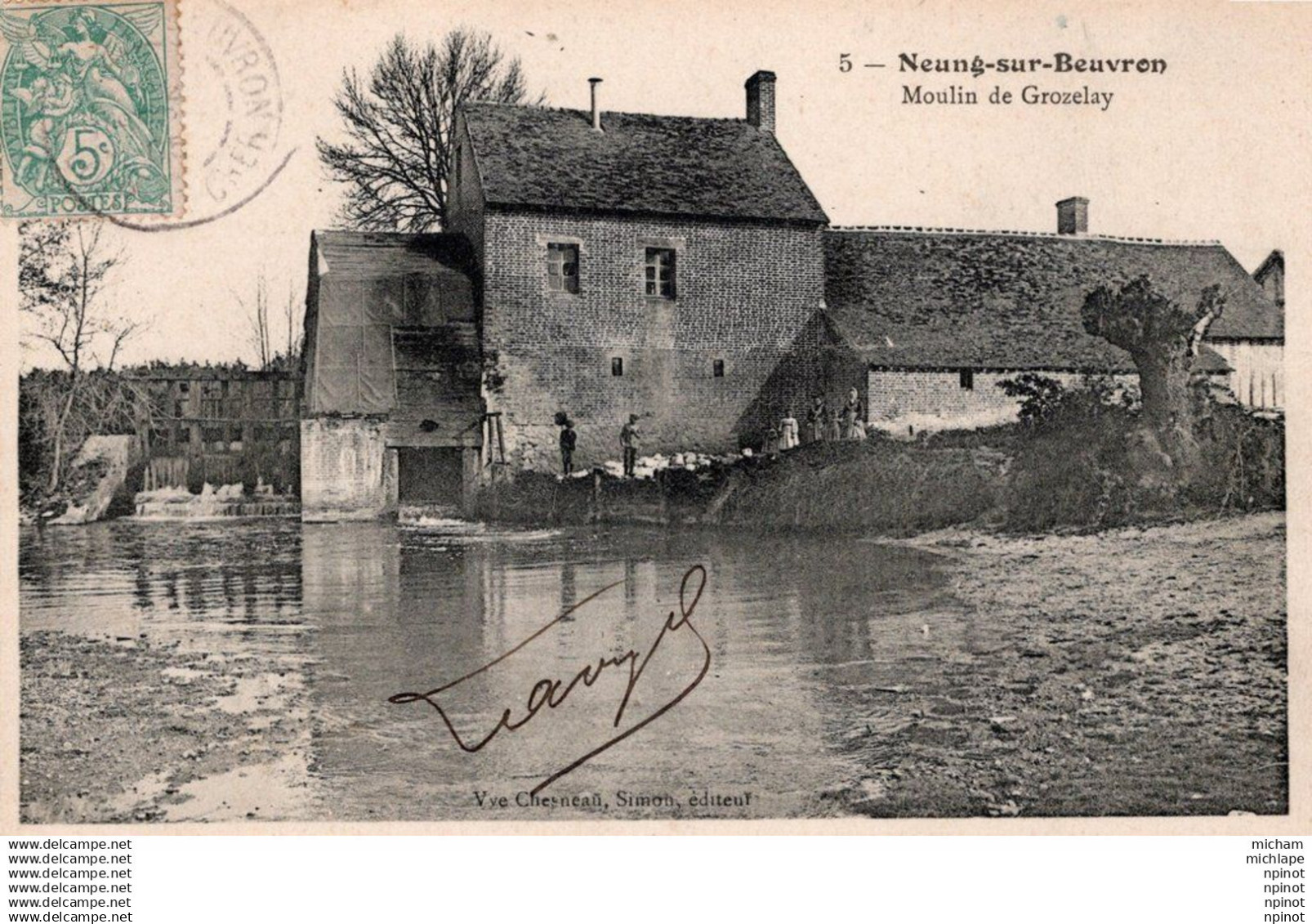 C P A   41 -  NEUNG - SUR- BEUVRON  - moulin de grozelay