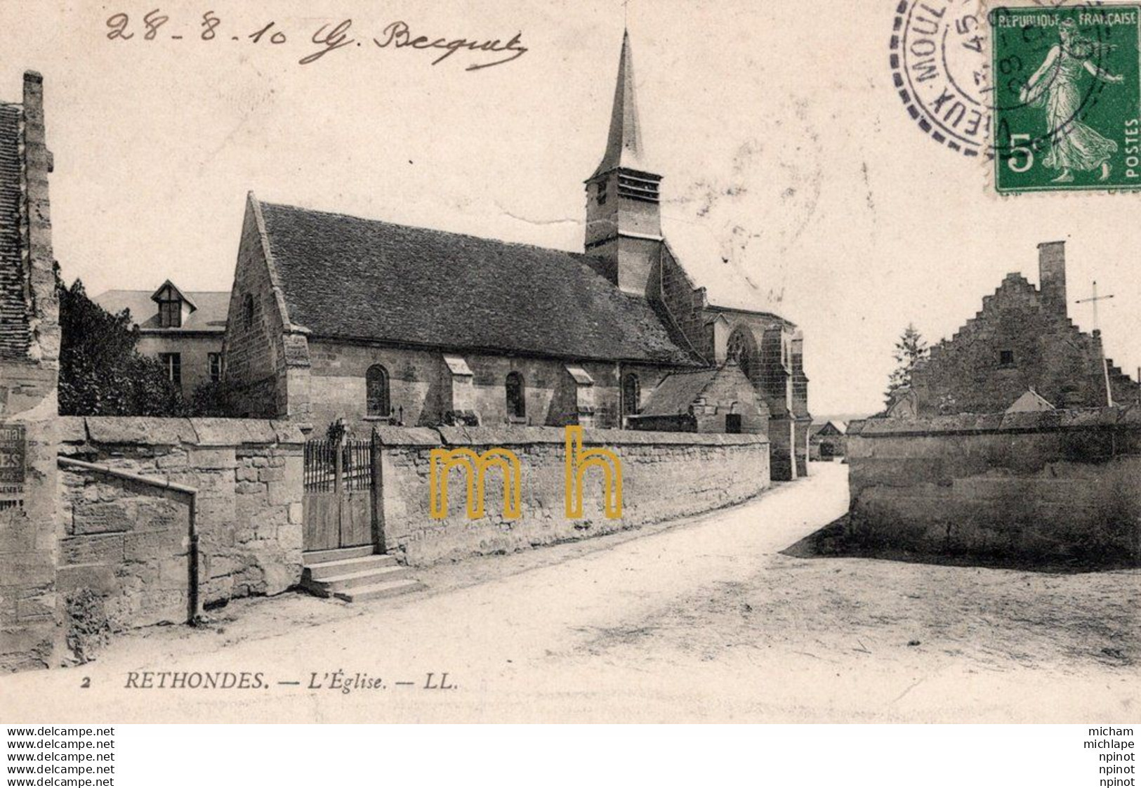 C P A  60  - RETHONDES  -   l'église