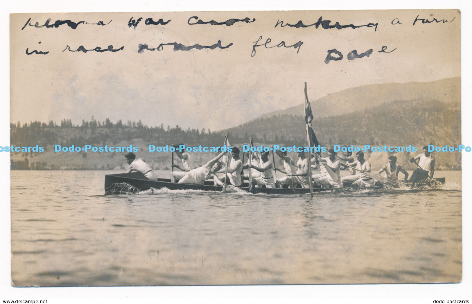 C000495 Canada. Lake. Canoe race. G. H. E. Hudson. Kelowna and Penticton. 1911