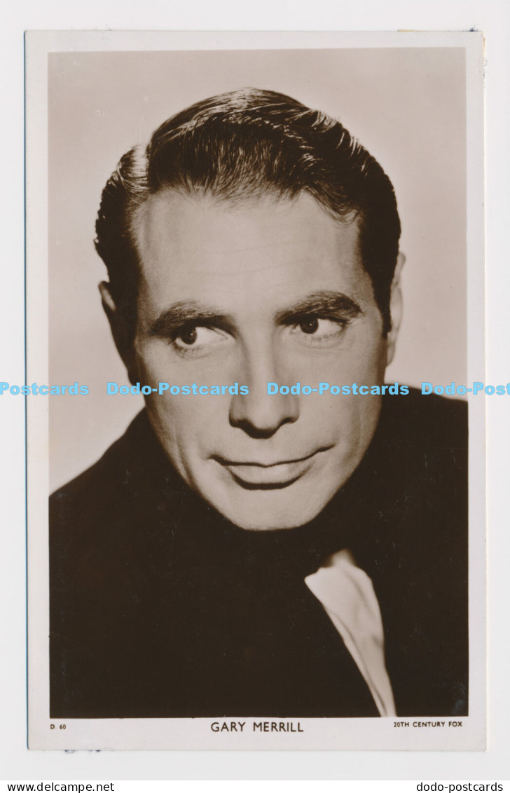 C015672 Gary Merrill. The Picturegoer Series. No. D. 60. 20. Th. Century Fox