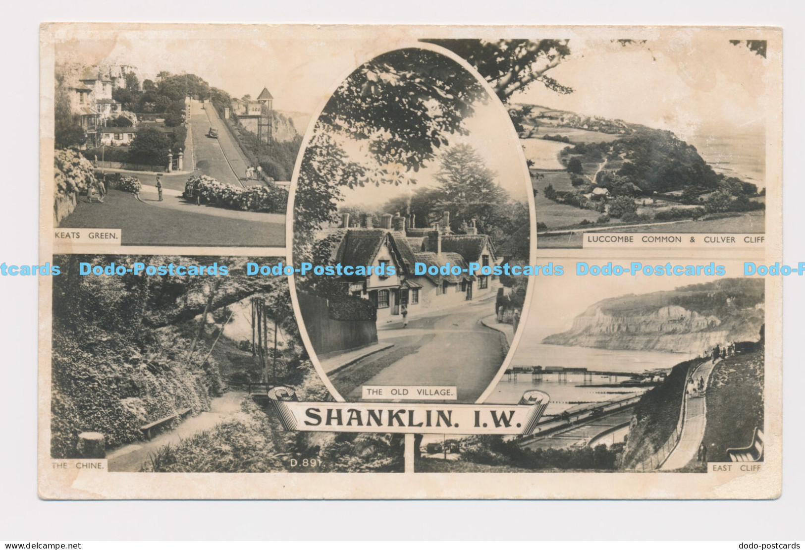 C019089 I. W. Shanklin. The Chine. The Old Village. Keats Green. G. Dean. Bay Se