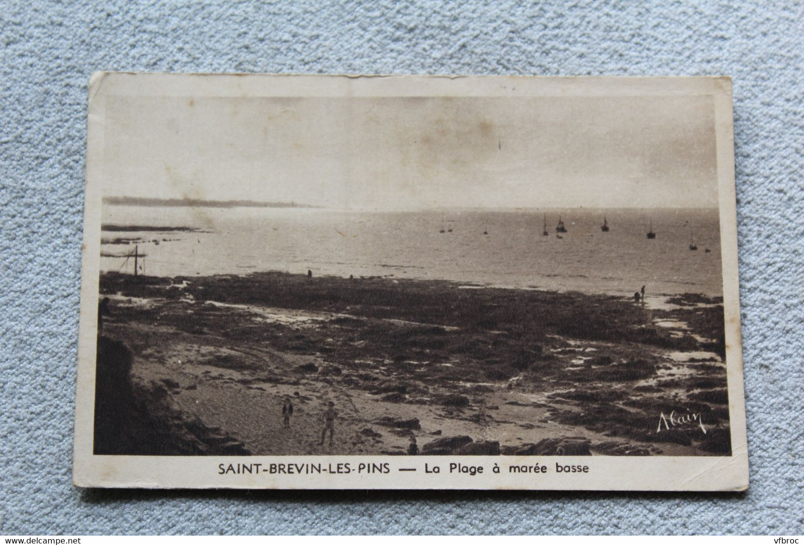 C576, Cpsm 1951, Saint Brevin les Pins, la plage à marée basse, Loire atlantique 44