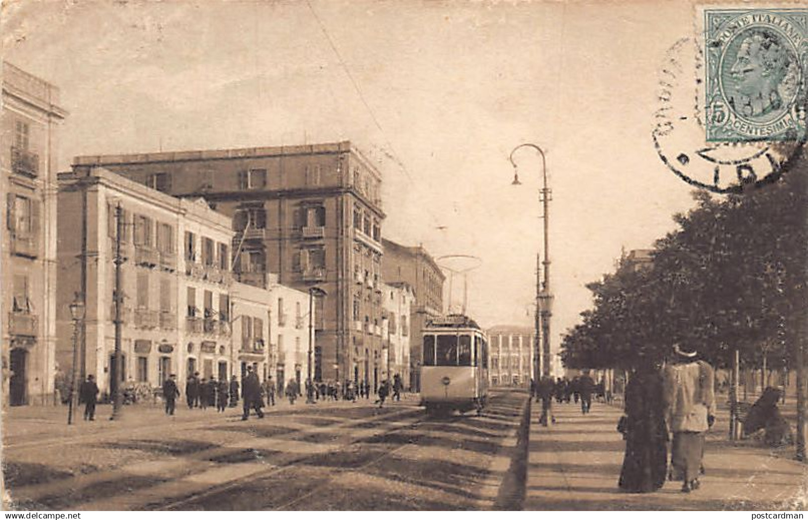 CAGLIARI - Via Roma - Tram