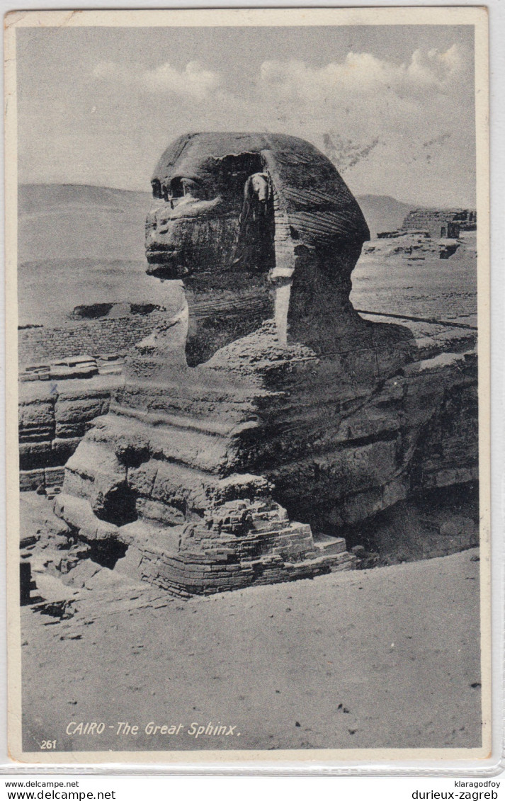 Cairo, The Greath Sphinx (Ernst Landrock, Cairo) postcard travelled 1938 b170215