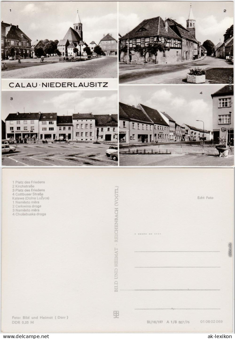 Calau Kalawa 4 Bild: Marktplatz, Kirchstraße, Cottbuser Straße 1976