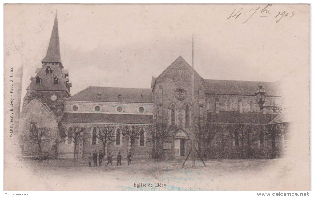 Calvados :  CLECY , Clécy :  vue,  l église