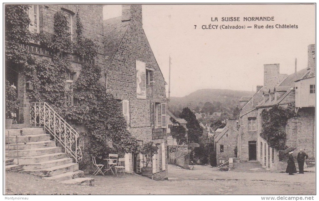 Calvados :  CLECY , Clécy :  vue, rue des   châtelets