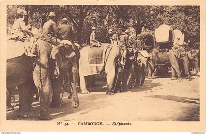 Cambodge - Eléphants - Ed. Planté 34