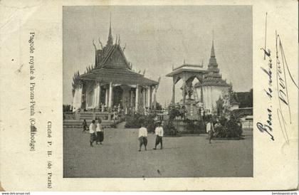 indochina, Cambodia, PHNOM PENH, Pagode Royale (1907) Postcard