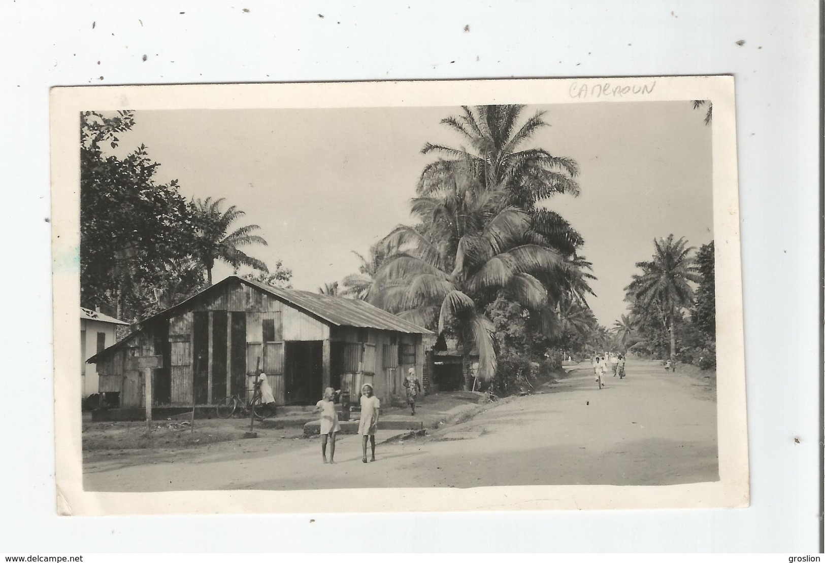 CAMEROUN CARTE PHOTO VILLAGE AVEC PETITE ANIMATION