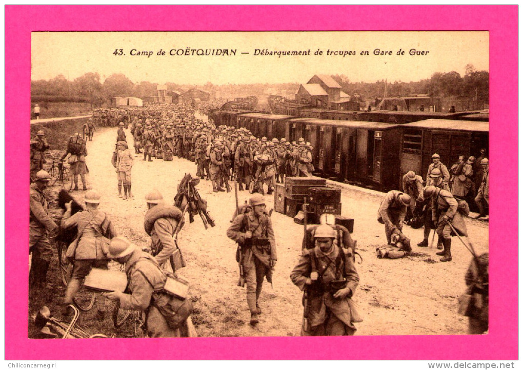 Camp de Coëtquidan - Débarquement de troupes en Gare De Guer - J. BERTHAUX