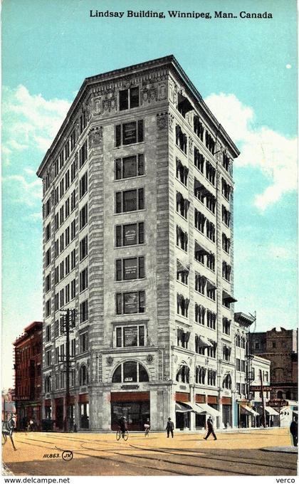 Carte  postale ancienne de WINNIPEG - Lindsay Building