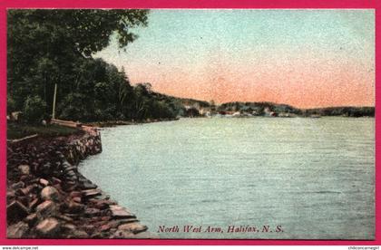 Halifax - North West Arm - Barque - Animée - N.S. - Colorisée