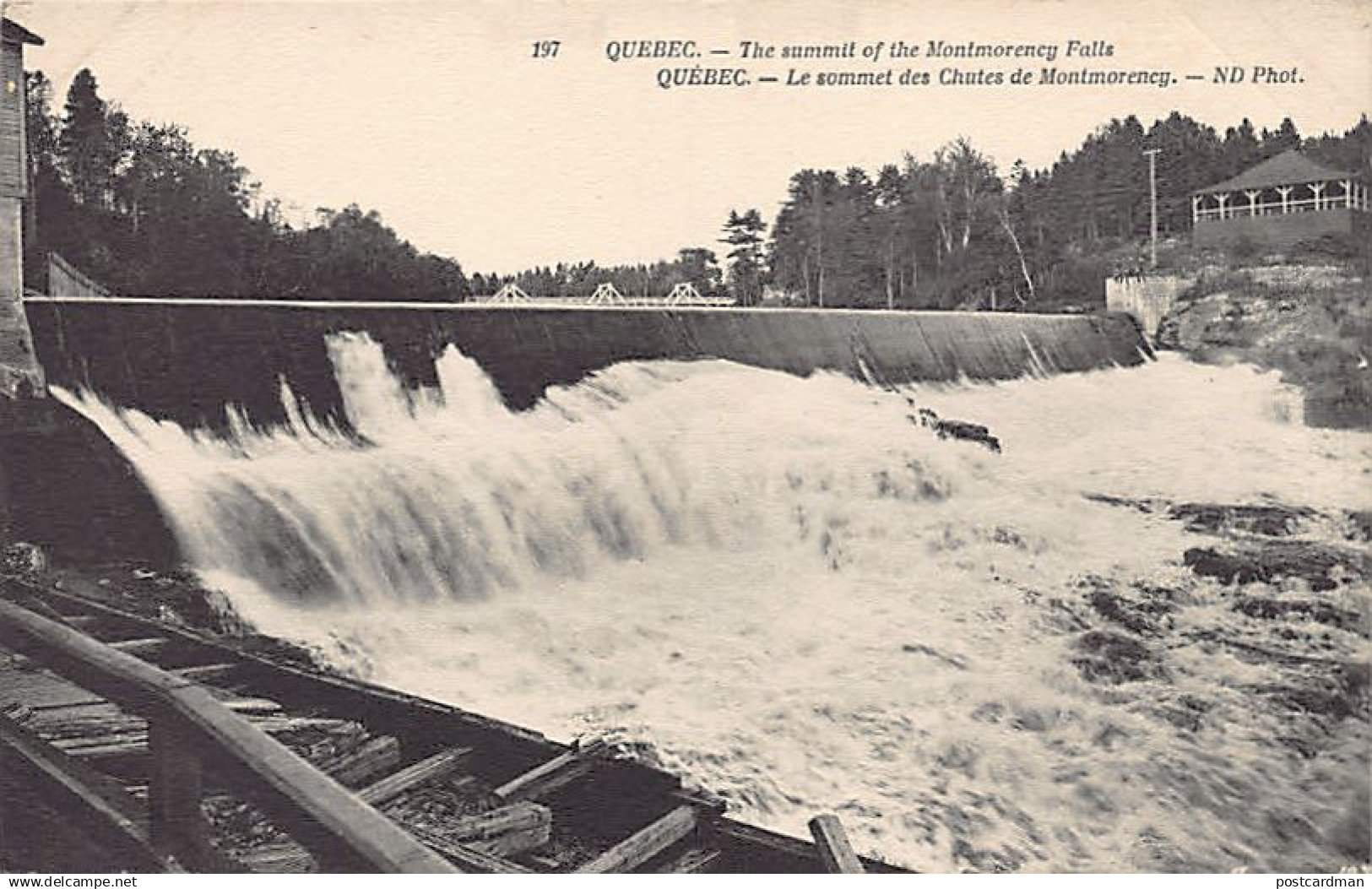 Canada - QUÉBEC - Le sommet des chutes de Montmorency - Ed. ND Phot. Neurdein 197