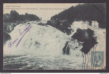 Postcard, CANADA, Saint-Hyacinthe, Chicoutimi falls on Saguenay river