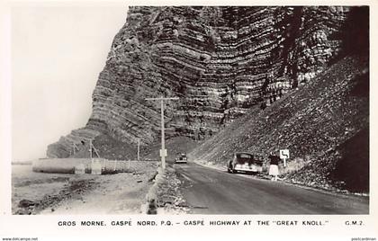 Canada - GASPÉ (QC) Gros Morne, Gaspé Nord - Gaspé highway at the Great Knoll - CARTE PHOTO - Ed. H.V. Henderson