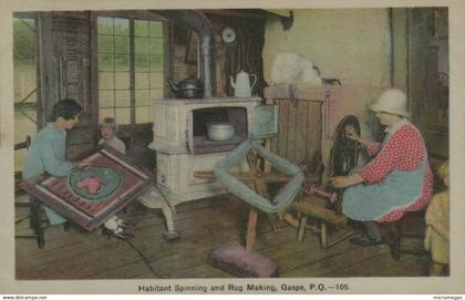 GASPE - Habitant spinning and Rug Making