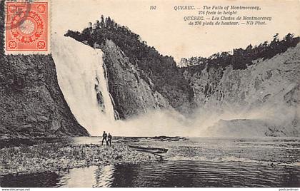 QUÉBEC - Les Chutes de Montmorency de 276 pieds de hauteur - Ed. Neurdein ND Phot. 192