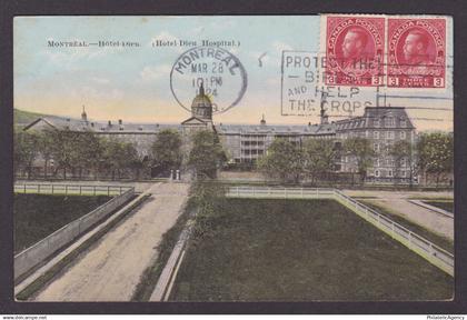 Postcard, CANADA, Montreal, Hôtel-Dieu de Montreal Hospital