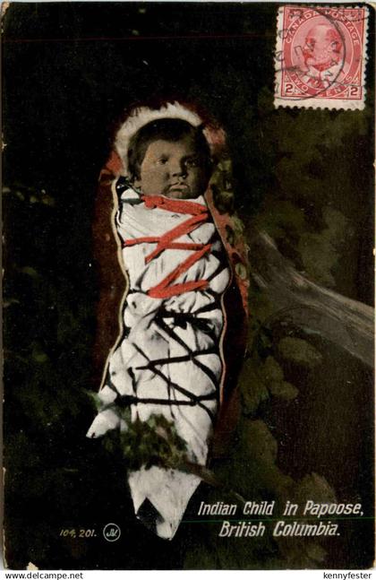 British Columbia - Indian Child in Papoose