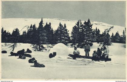 canada, LABRADOR, Dog Sled in front of the Snow House (1920s) Moravian Mission 2