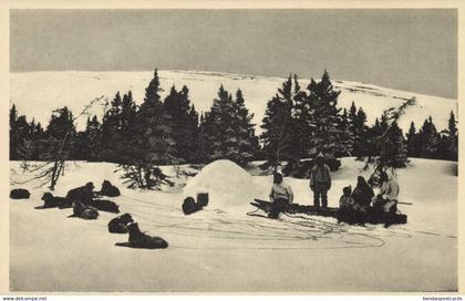 canada, LABRADOR, Dog Sled in front of the Snow House (1920s) Moravian Mission 1