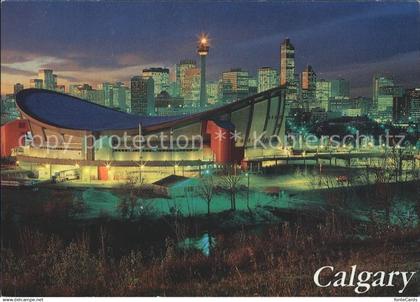 71982811 Calgary Alberta Olympic Saddledome with Calgary Tower