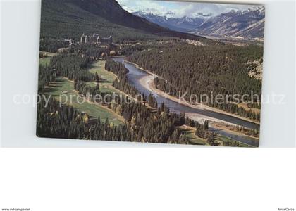 72501716 Banff Canada Fliegeraufnahme Banff Springs Hotel Bow-Riwer