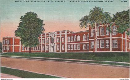 Prince Of Wales College Charlottetown Canada Old Postcard