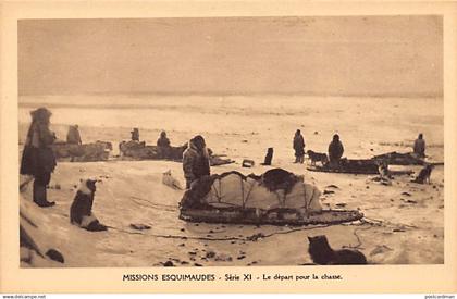 Canada - Eskimo missions, Nunavut - Departure for hunting - Eskimo sleds - Publ. Oblate Missionaries of Mary Immaculate