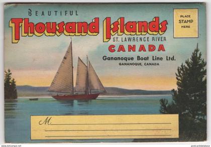 Beautiful Thousand Islands - St. Lawrence River - Canada - Gananoque Boat Line Ltd. - & lettercard, boat