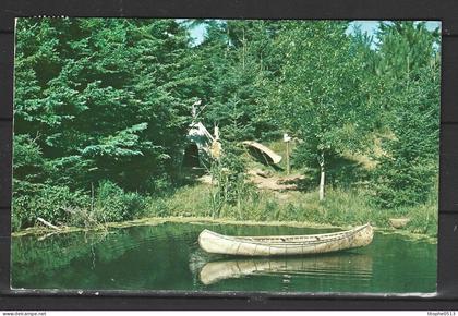 CANADA. Carte postale écrite. Micmac Indian Village/Rocky Point.