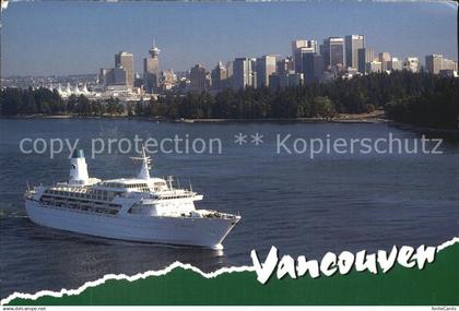 72517564 Vancouver British Columbia Skylin mit Personenschiff  Vancouver