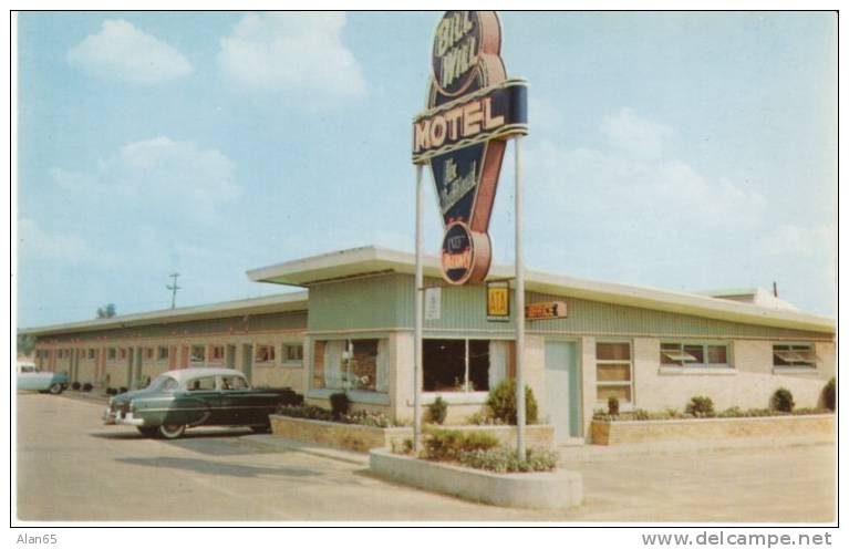 Canton MS Mississippi &amp; Jackson MS, Bill Will Motel, Lodging, Autos, c1950s Vintage Postcard