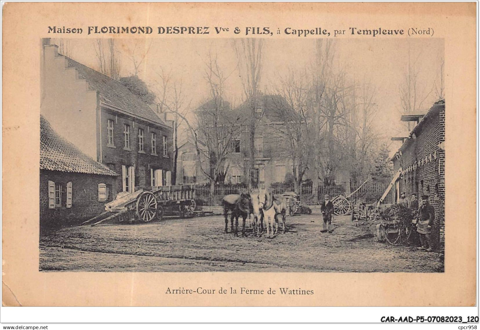 CAR-AADP5-59-0398 - CAPPELLE - Maison florimond desprez - Arriere-Cour de la Ferme de Wattines