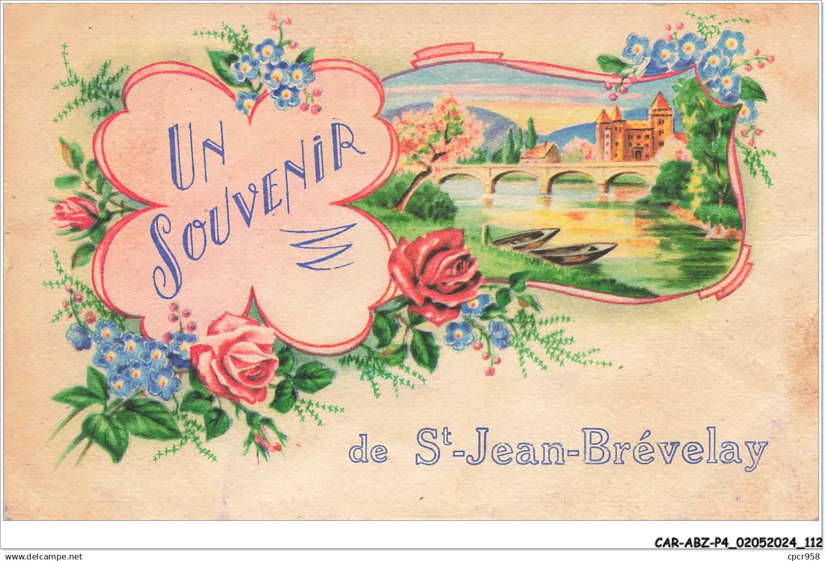 CAR-ABZP4-0301-56 - SAINT-JEAN-BREVELAY - souvenir - vendue en etat