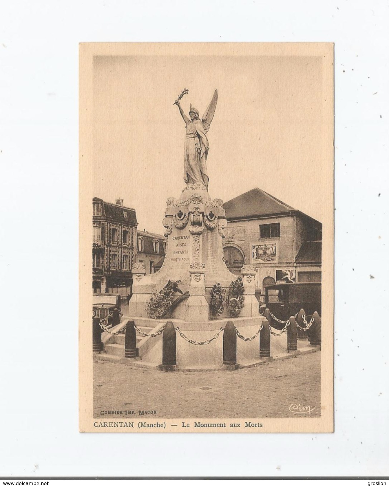 CARENTAN (MANCHE) LE MONUMENT AUX MORTS