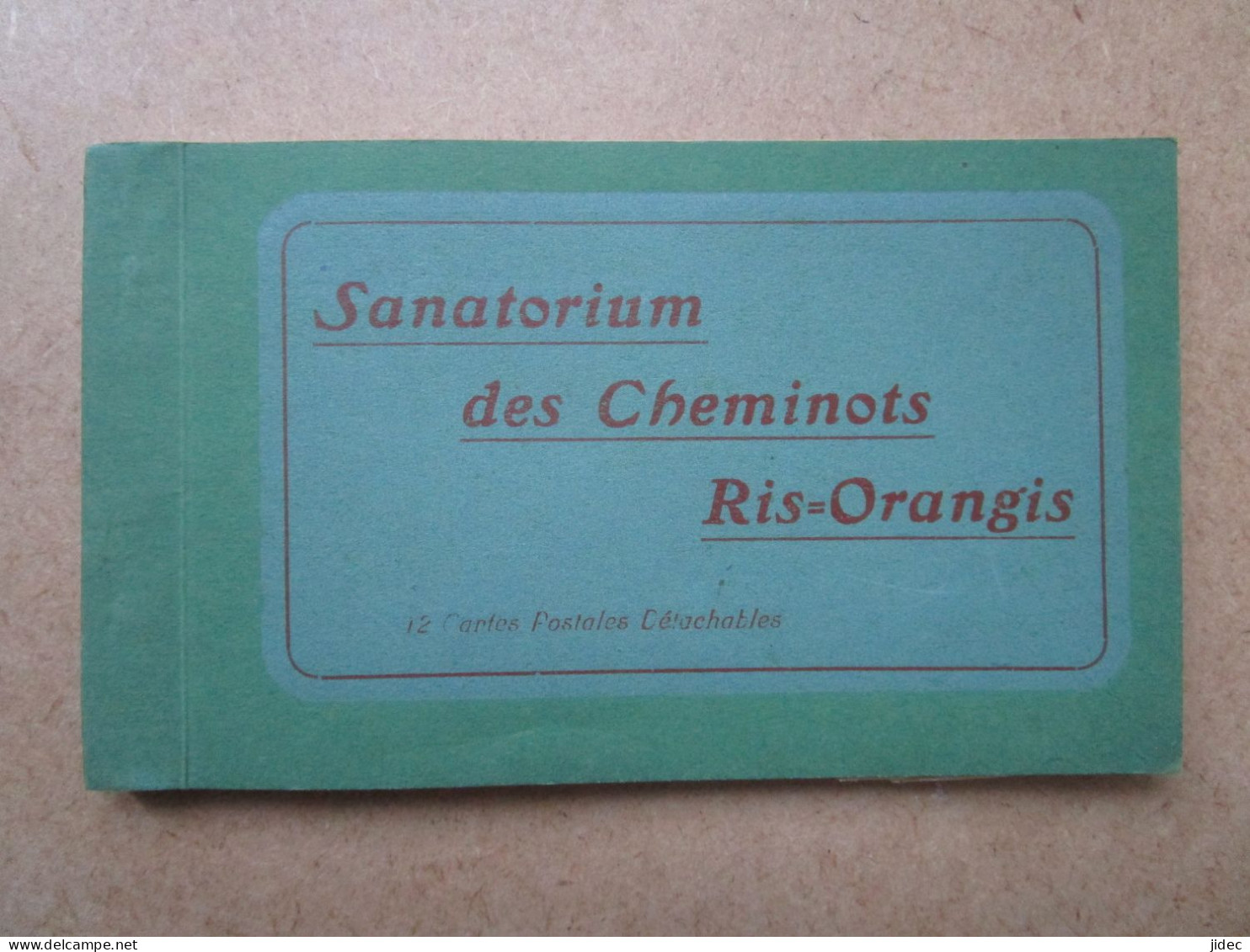 Carnet complet de 12 CPA 91 Essonne Ris Orangis Sanatorium des cheminots près de Grigny Évry Courcouronnes Bondoufle.