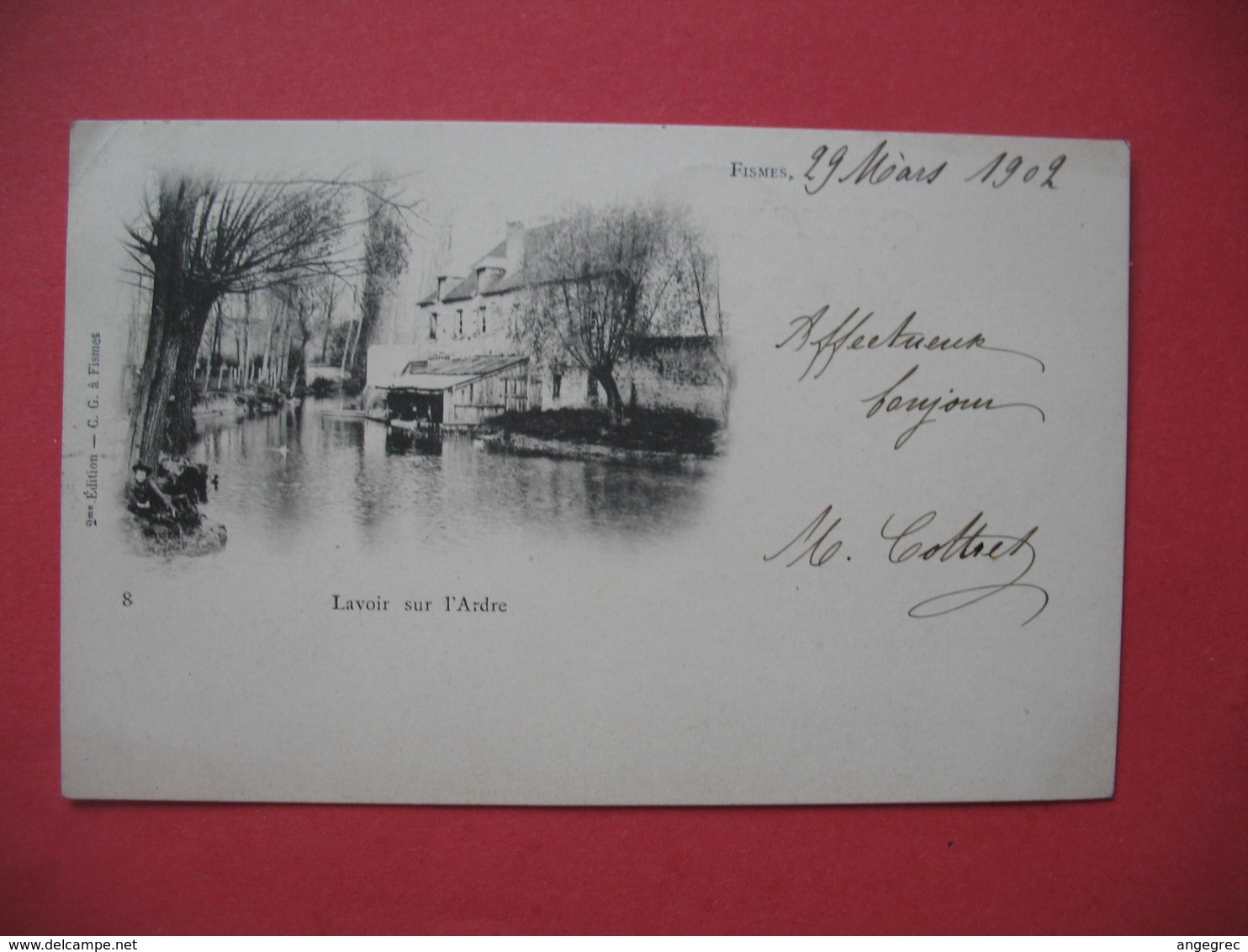 Carte  1902 Fismes  - Lavoir sur l'Ardre