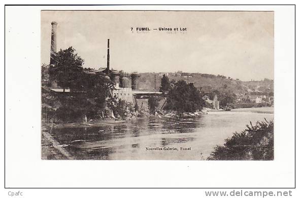 carte 1910 FUMEL / USINES ET LOT