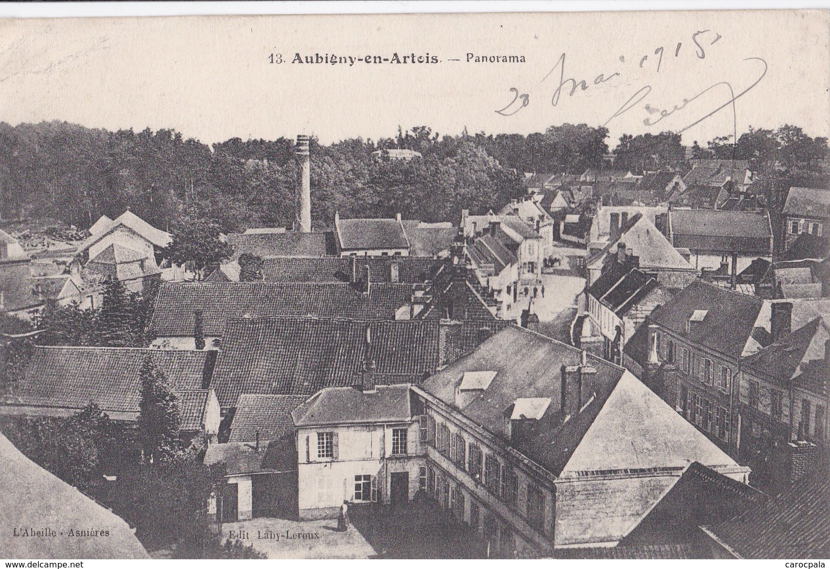 carte 1915 AUBIGNY EN ARTOIS / PANORAMA