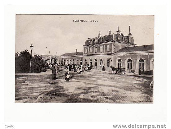 carte 1915 LUNEVILLE / LA GARE