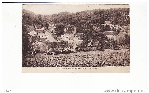 carte 1915 PUISEUX / VUE PANORAMIQUE (côté sud)