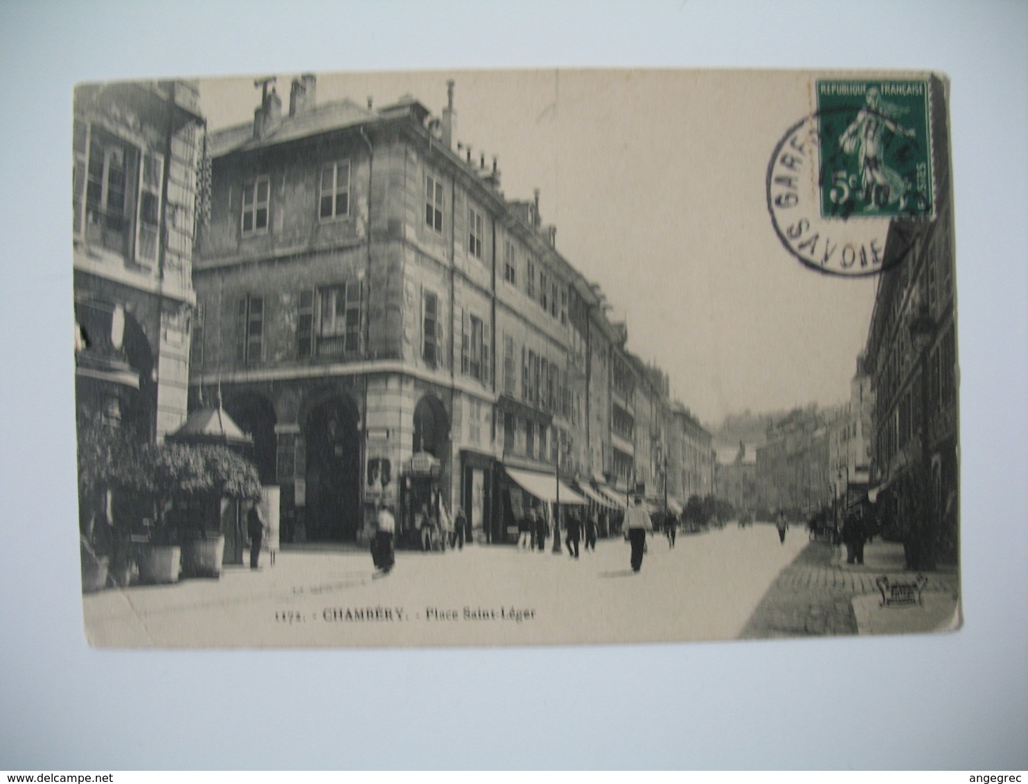 Carte  Chambéry - Place Saint-Léger   1912