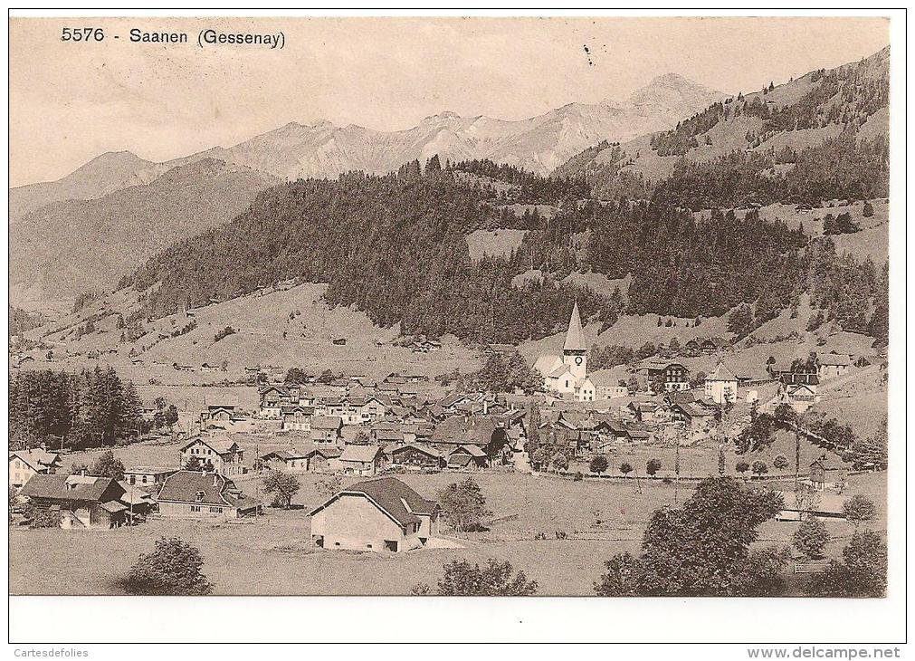 CARTE . CPA. SUISSE .  SAANEN . GESSENAY .